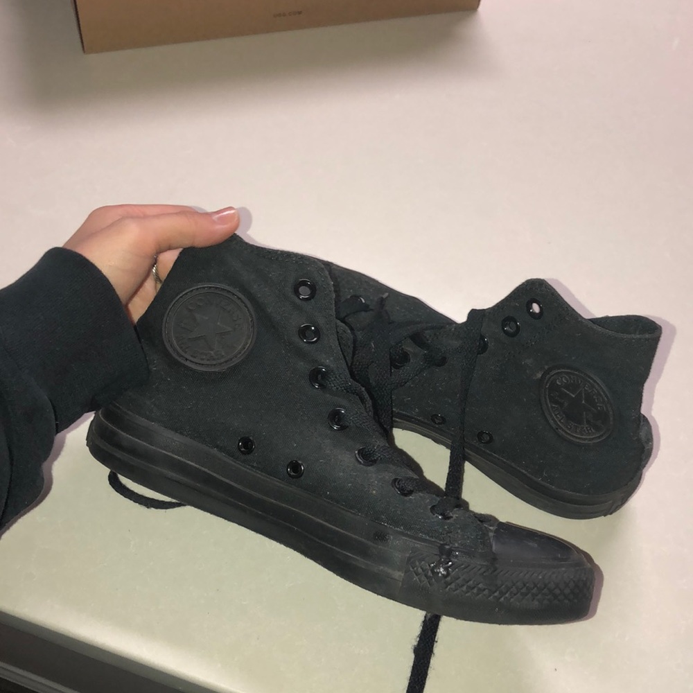 All black converse high tops